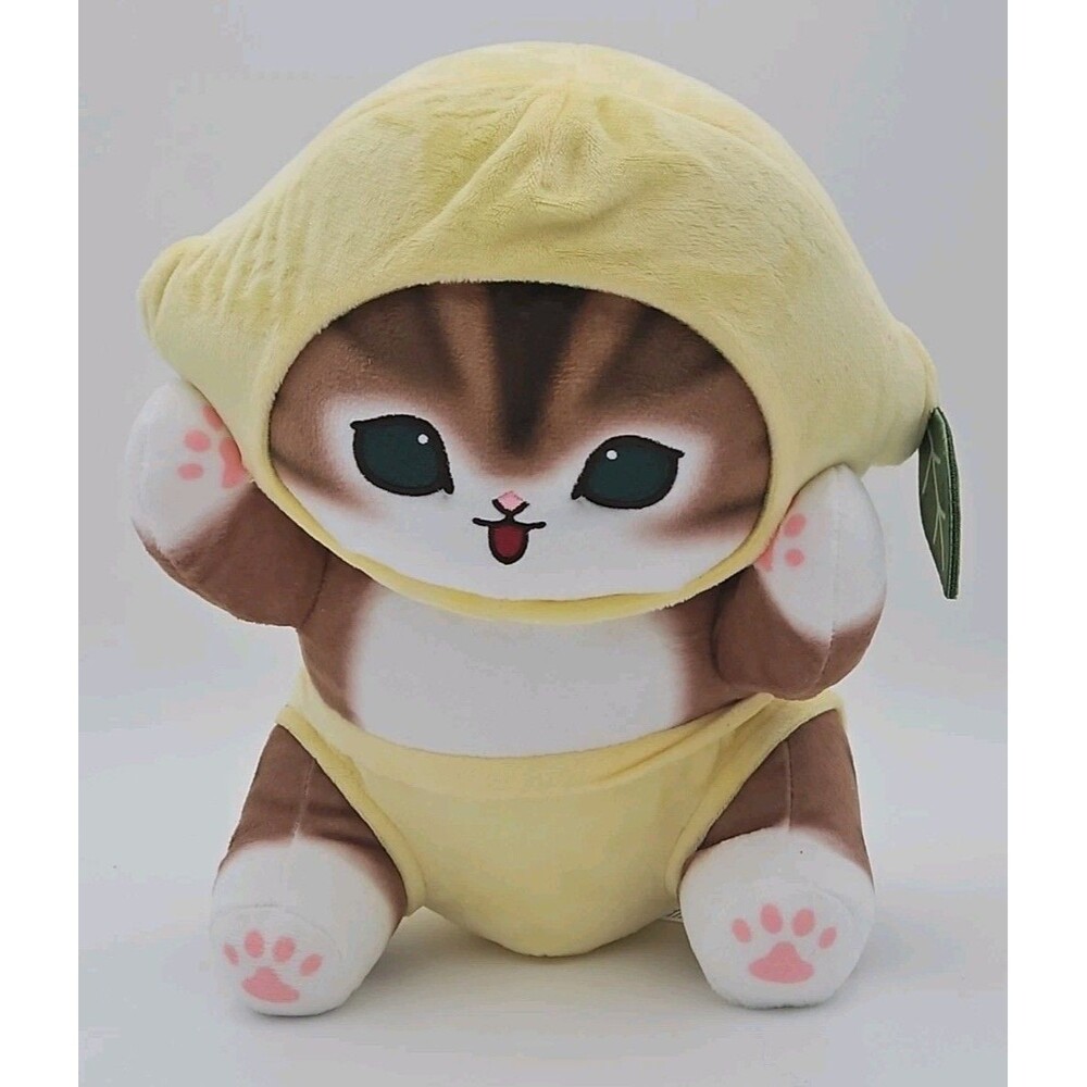 Mofusand Yellow Lemon Cat 11” Big Plush Stuffed Animal Collectible Toy